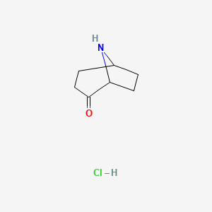 molecular formula C7H12ClNO B2519855 8-Azabicyclo[3.2.1]octan-2-one hydrochloride CAS No. 2007921-32-4; 958812-40-3