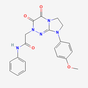 2-(8-(4-methoxyphenyl)-3,4-dioxo-3,4,7,8-tetrahydroimidazo[2,1-c][1,2,4]triazin-2(6H)-yl)-N-phenylacetamide