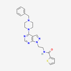 N-(2-(4-(4-benzylpiperazin-1-yl)-1H-pyrazolo[3,4-d]pyrimidin-1-yl)ethyl)thiophene-2-carboxamide