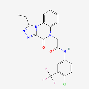 N-[4-chloro-3-(trifluoromethyl)phenyl]-2-(1-ethyl-4-oxo[1,2,4]triazolo[4,3-a]quinoxalin-5(4H)-yl)acetamide