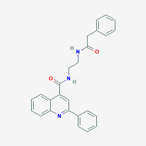 molecular formula C26H23N3O2 B251988 2-phenyl-N-{2-[(phenylacetyl)amino]ethyl}quinoline-4-carboxamide 