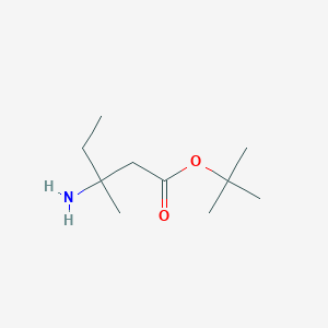 molecular formula C10H21NO2 B2519890 Tert-butyl 3-amino-3-methylpentanoate CAS No. 2169429-12-1