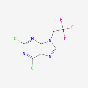 molecular formula C7H3Cl2F3N4 B2519904 2,6-Dichloro-9-(2,2,2-trifluoroethyl)-9H-purine CAS No. 2453323-38-9