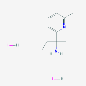 2-(6-Methylpyridin-2-yl)butan-2-amine;dihydroiodide