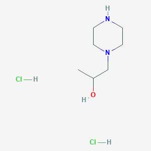molecular formula C7H18Cl2N2O B2519908 1-Piperazin-1-ylpropan-2-ol dihydrochloride CAS No. 1074-54-0; 89910-53-2