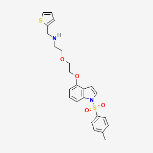 2-[2-[1-(4-methylphenyl)sulfonylindol-4-yl]oxyethoxy]-N-(thiophen-2-ylmethyl)ethanamine