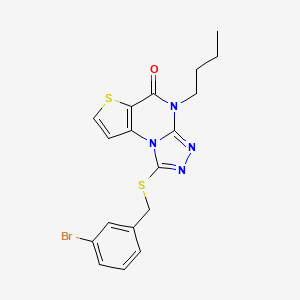 1-((3-bromobenzyl)thio)-4-butylthieno[2,3-e][1,2,4]triazolo[4,3-a]pyrimidin-5(4H)-one