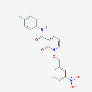 molecular formula C21H19N3O5 B2519920 N-(3,4-dimethylphenyl)-1-((3-nitrobenzyl)oxy)-2-oxo-1,2-dihydropyridine-3-carboxamide CAS No. 852365-38-9