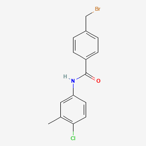 molecular formula C15H13BrClNO B2519924 4-(bromomethyl)-N-(4-chloro-3-methylphenyl)benzamide CAS No. 792953-71-0