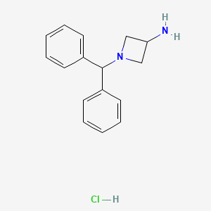 molecular formula C17H21ClN2 B2519928 1-Benzhydrylazetidin-3-amine hydrochloride CAS No. 159603-42-6