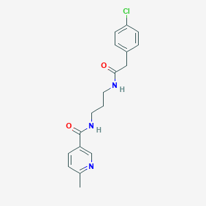 molecular formula C18H20ClN3O2 B251993 N-(3-{[(4-chlorophenyl)acetyl]amino}propyl)-6-methylpyridine-3-carboxamide 