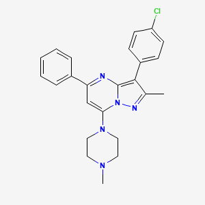 3-(4-Chlorophenyl)-2-methyl-7-(4-methylpiperazin-1-yl)-5-phenylpyrazolo[1,5-a]pyrimidine