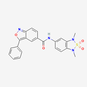 N-(1,3-dimethyl-2,2-dioxido-1,3-dihydrobenzo[c][1,2,5]thiadiazol-5-yl)-3-phenylbenzo[c]isoxazole-5-carboxamide
