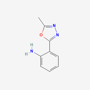 molecular formula C9H9N3O B2519932 2-(5-Methyl-1,3,4-oxadiazol-2-yl)aniline CAS No. 96134-65-5