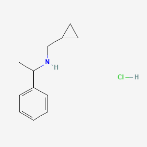 molecular formula C12H18ClN B2519937 盐酸N-(环丙基甲基)-1-苯乙胺 CAS No. 1048640-39-6
