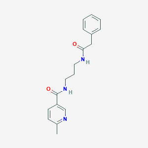 molecular formula C18H21N3O2 B251994 6-Methyl-N-(3-phenylacetylamino-propyl)-nicotinamide 
