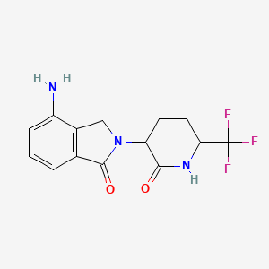 molecular formula C14H14F3N3O2 B2519942 4-Amino-2-[2-oxo-6-(trifluoromethyl)piperidin-3-yl]-3H-isoindol-1-one CAS No. 2408961-94-2