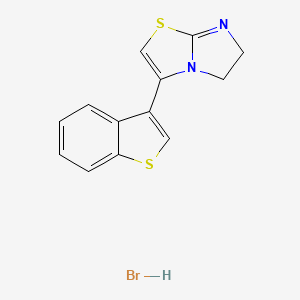 molecular formula C13H11BrN2S2 B2519947 3-(Benzo[b]thiophen-3-yl)-5,6-dihydroimidazo[2,1-b]thiazole monohydrobromide CAS No. 187657-57-4