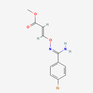 molecular formula C11H11BrN2O3 B2519948 Methyl 3-({[amino(4-bromophenyl)methylidene]amino}oxy)prop-2-enoate CAS No. 1461727-01-4