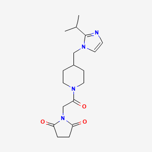 1-(2-(4-((2-isopropyl-1H-imidazol-1-yl)methyl)piperidin-1-yl)-2-oxoethyl)pyrrolidine-2,5-dione