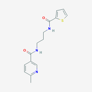 molecular formula C15H17N3O2S B251995 6-methyl-N-{3-[(2-thienylcarbonyl)amino]propyl}nicotinamide 