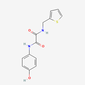 molecular formula C13H12N2O3S B2519956 N1-(4-羟基苯基)-N2-(噻吩-2-基甲基)草酰胺 CAS No. 941998-75-0
