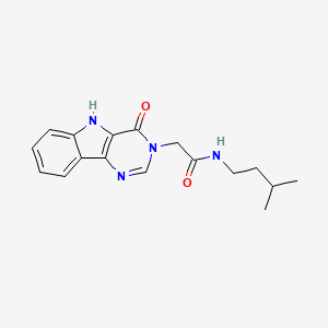 N-isopentyl-2-(4-oxo-4,5-dihydro-3H-pyrimido[5,4-b]indol-3-yl)acetamide