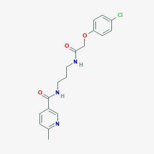 molecular formula C18H20ClN3O3 B251996 N-(3-{[(4-chlorophenoxy)acetyl]amino}propyl)-6-methylpyridine-3-carboxamide 
