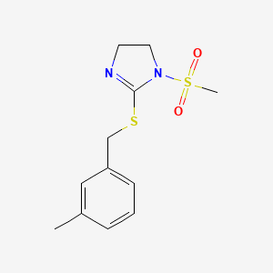 2-[(3-Methylphenyl)methylsulfanyl]-1-methylsulfonyl-4,5-dihydroimidazole