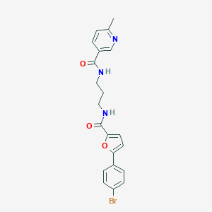 molecular formula C21H20BrN3O3 B251998 N-[3-({[5-(4-bromophenyl)furan-2-yl]carbonyl}amino)propyl]-6-methylpyridine-3-carboxamide 