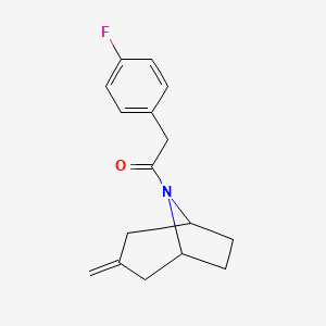 2-(4-fluorophenyl)-1-{3-methylidene-8-azabicyclo[3.2.1]octan-8-yl}ethan-1-one