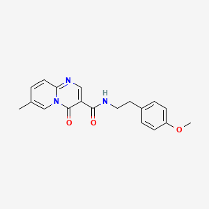 molecular formula C19H19N3O3 B2519992 N-(4-甲氧基苯乙基)-7-甲基-4-氧代-4H-吡啶并[1,2-a]嘧啶-3-甲酰胺 CAS No. 877649-40-6