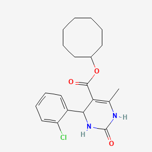 molecular formula C20H25ClN2O3 B2519993 Cyclooctyl 4-(2-chlorophenyl)-6-methyl-2-oxo-1,2,3,4-tetrahydropyrimidine-5-carboxylate CAS No. 313233-58-8