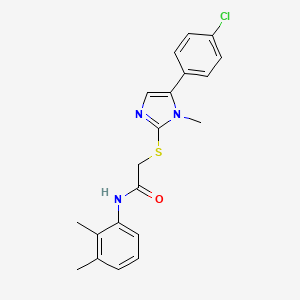 molecular formula C20H20ClN3OS B2519994 2-((5-(4-chlorophenyl)-1-methyl-1H-imidazol-2-yl)thio)-N-(2,3-dimethylphenyl)acetamide CAS No. 932352-65-3