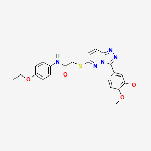 molecular formula C23H23N5O4S B2519995 2-((3-(3,4-二甲氧基苯基)-[1,2,4]三唑并[4,3-b]哒嗪-6-基)硫代)-N-(4-乙氧基苯基)乙酰胺 CAS No. 852437-56-0