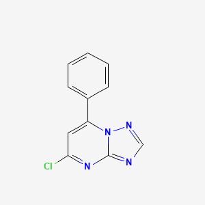 molecular formula C11H7ClN4 B2519996 5-Chloro-7-phenyl-[1,2,4]triazolo[1,5-a]pyrimidine CAS No. 92146-30-0