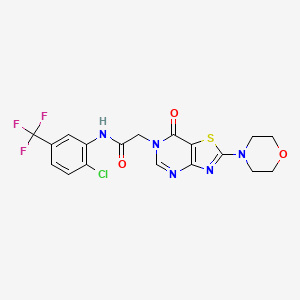 N-(2-chloro-5-(trifluoromethyl)phenyl)-2-(2-morpholino-7-oxothiazolo[4,5-d]pyrimidin-6(7H)-yl)acetamide