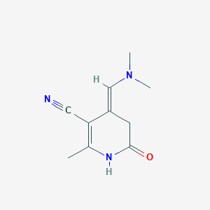 molecular formula C10H13N3O B2520017 4-[(二甲氨基)亚甲基]-2-甲基-6-氧代-1,4,5,6-四氢-3-吡啶甲腈 CAS No. 338392-22-6