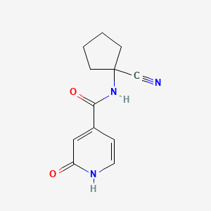 molecular formula C12H13N3O2 B2520018 N-(1-Cyanocyclopentyl)-2-oxo-1H-pyridine-4-carboxamide CAS No. 1923702-87-7