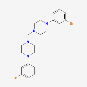 molecular formula C21H26Br2N4 B2520022 双(4-(3-溴苯基)哌嗪-1-基)甲烷 CAS No. 1864060-32-1