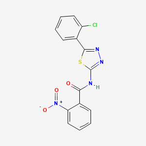 molecular formula C15H9ClN4O3S B2520027 N-[5-(2-chlorophenyl)-1,3,4-thiadiazol-2-yl]-2-nitrobenzamide CAS No. 330190-65-3