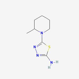 molecular formula C8H14N4S B2520040 5-(2-甲基哌啶-1-基)-1,3,4-噻二唑-2-胺 CAS No. 71125-47-8