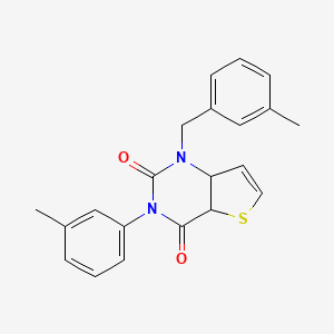 molecular formula C21H18N2O2S B2520056 3-(3-methylphenyl)-1-[(3-methylphenyl)methyl]-1H,2H,3H,4H-thieno[3,2-d]pyrimidine-2,4-dione CAS No. 1326905-65-0