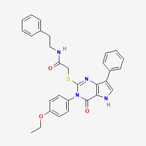 2-((3-(4-ethoxyphenyl)-4-oxo-7-phenyl-4,5-dihydro-3H-pyrrolo[3,2-d]pyrimidin-2-yl)thio)-N-phenethylacetamide