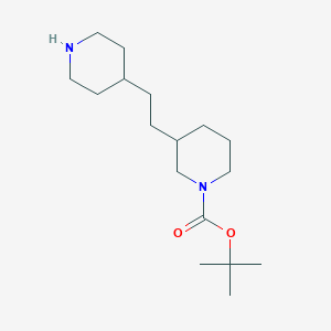 molecular formula C17H32N2O2 B2520066 Tert-butyl 3-(2-piperidin-4-ylethyl)piperidine-1-carboxylate CAS No. 1782015-60-4