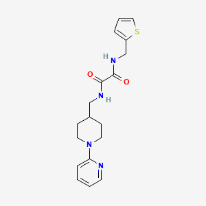 molecular formula C18H22N4O2S B2520074 N1-((1-(pyridin-2-yl)piperidin-4-yl)methyl)-N2-(thiophen-2-ylmethyl)oxalamide CAS No. 1235658-11-3