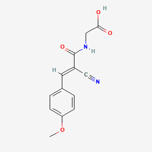 molecular formula C13H12N2O4 B2520076 2-[[(E)-2-cyano-3-(4-methoxyphenyl)prop-2-enoyl]amino]acetic acid CAS No. 461683-16-9