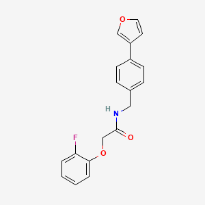 molecular formula C19H16FNO3 B2520077 2-(2-fluorophenoxy)-N-(4-(furan-3-yl)benzyl)acetamide CAS No. 2034350-69-9