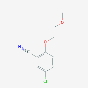 molecular formula C10H10ClNO2 B2520088 5-氯-2-(2-甲氧基乙氧基)苯甲腈 CAS No. 1250894-19-9