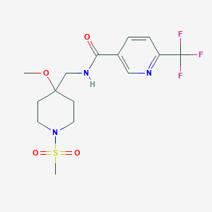 N-[(1-methanesulfonyl-4-methoxypiperidin-4-yl)methyl]-6-(trifluoromethyl)pyridine-3-carboxamide
